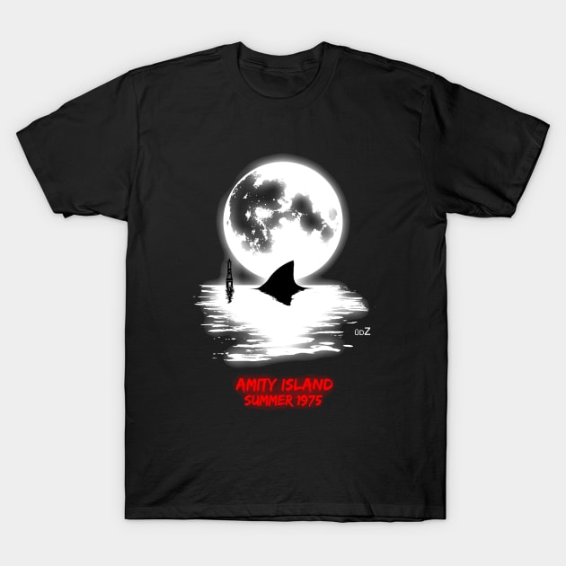 Jaws full moon graphic T-Shirt by udezigns